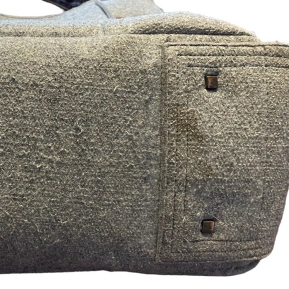 MATT &NAT grey wool blend shoulder bag satchel - Picture 10 of 10